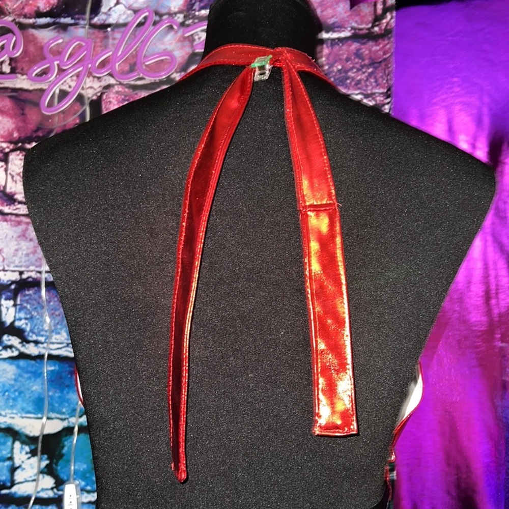 New Red Rave Halter Top - Picture 12 of 12